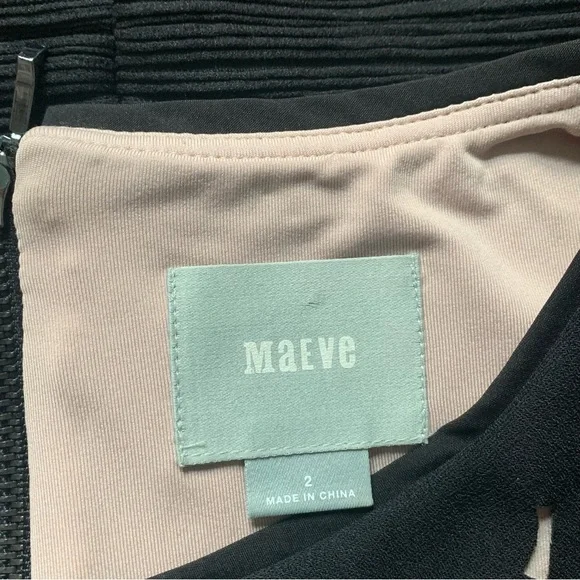 Maeve Anthropologie Black Dress Size 2 - Picture 7 of 10